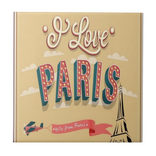 Ceramic Tile Paris Frankrijk Tegeltje (Voorkant)