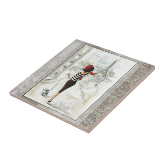 Ceramic Tile Paris Frankrijk Tegeltje (Zijkant)