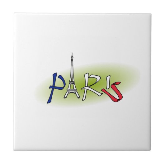 Ceramic Tile Paris Frankrijk Tegeltje (Voorkant)
