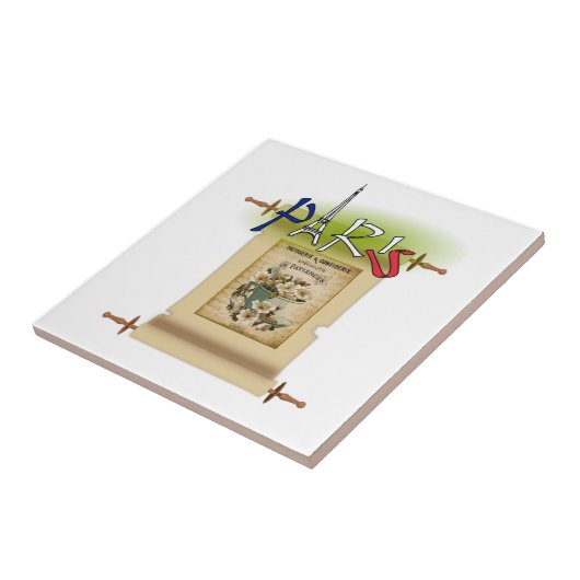 Ceramic Tile Paris Frankrijk Tegeltje (Zijkant)