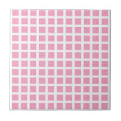 Ceramic Tile Pink Stripe Square Tegeltje (Voorkant)