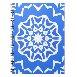 Ceramic tiles azulejo portugal. Semamless wintage Notitieboek