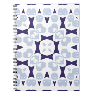 Ceramic tiles azulejo portugal. Semamless wintage  Notitieboek