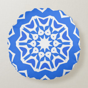 Ceramic tiles azulejo portugal. Semamless wintage Rond Kussen