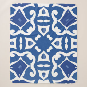Ceramic tiles azulejo portugal. Semamless wintage Sherpa Deken