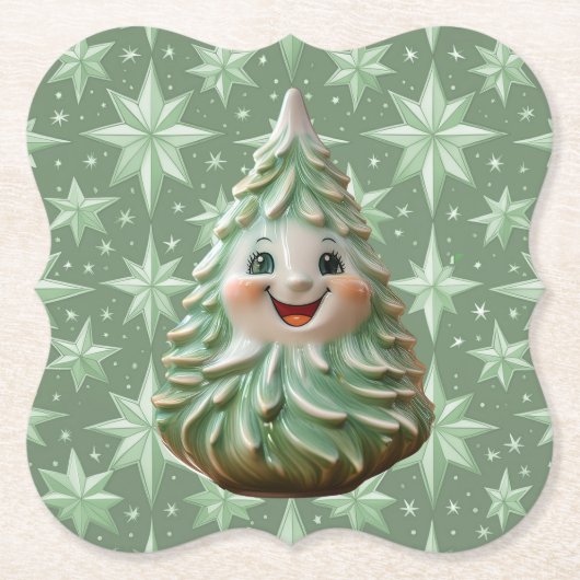 Ceramic Tree Coaster Kartonnen Onderzetters (Voorkant)