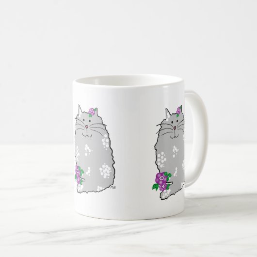 Ceramic Whimsical Cat Mug Koffiemok (Voorkant rechts)