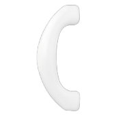 Ceramic White Cabinet Pulls van Janz Keramische Kastgreep (Zijkant)