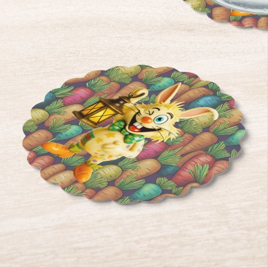 Ceramic Zany Rabbit Soda Glass Kartonnen Onderzetters (Gekanteld)