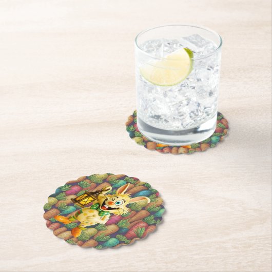 Ceramic Zany Rabbit Soda Glass Kartonnen Onderzetters (Insitu)