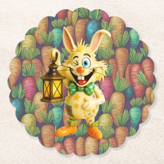 Ceramic Zany Rabbit Soda Glass Kartonnen Onderzetters (Voorkant)