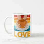 Ceramics Artist - Love Pottery Retro Clay Pottery Koffiemok (Links)
