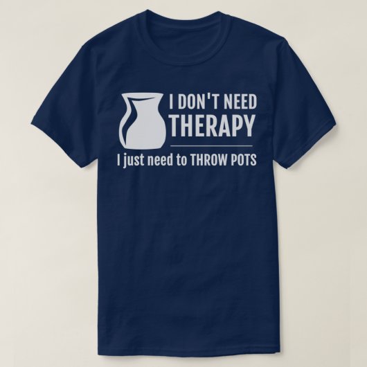 Ceramics die potten gooien Funny Pottery Design T-shirt (Design voorkant)