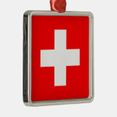 Ceramisch Ornament met de Zwitserse vlag (Zwitserl (Rechts)