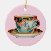 CERAMISCH ORNAMENT MET TEACUP (Voorkant)
