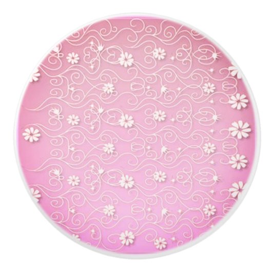 CERAMISCHE KNOB MET WITTE VLOERBAAR ONTWERP. KERAMISCHE KNOP (Voorkant)