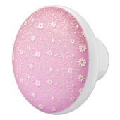 CERAMISCHE KNOB MET WITTE VLOERBAAR ONTWERP. KERAMISCHE KNOP (Rechts)