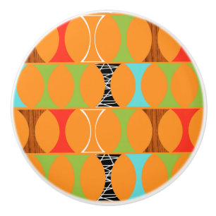 Ceramische Knop van het Oranje Patroon van het