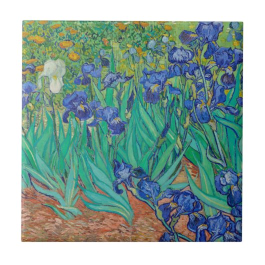 CERAMISCHE TEGEL "IRISES" VAN VINCENT Van Gogh Tegeltje (Voorkant)