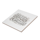 CERAMISCHE TEGEL MET  "MERRY CHRISTMAS" TEGELTJE (Zijkant)