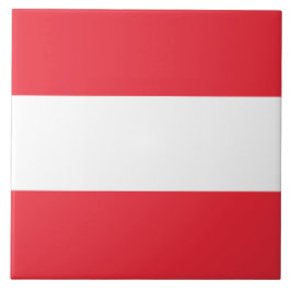 Ceramische Tegel met Oostenrijkse vlag (Oostenrijk Tegeltje