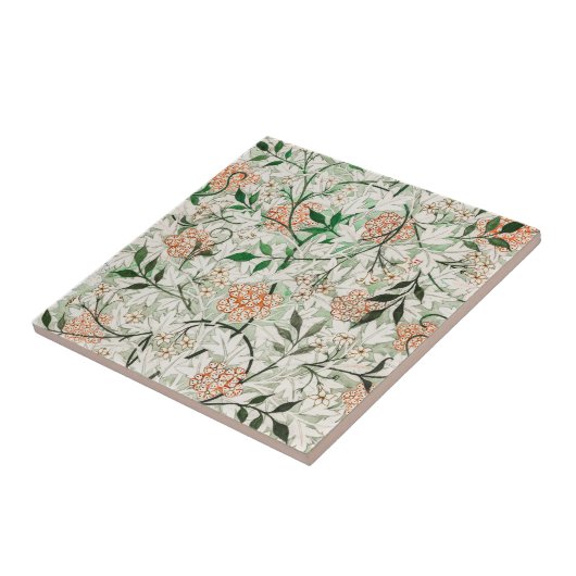 CERAMISCHE TEGEL : WILLIAM MORRIS : JASMINE TEGELTJE (Zijkant)