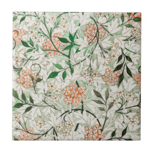 CERAMISCHE TEGEL : WILLIAM MORRIS : JASMINE TEGELTJE