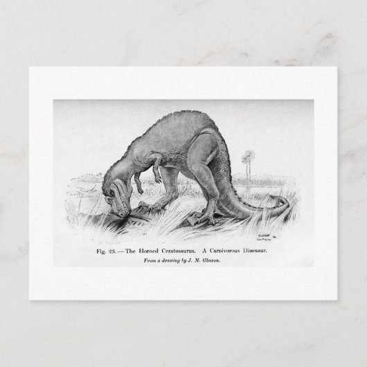 Ceratosaurus art briefkaart (Voorkant)