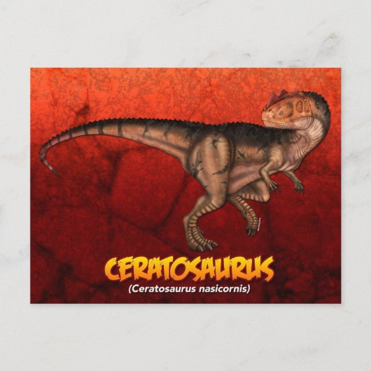 Ceratosaurus Briefkaart (Voorkant)