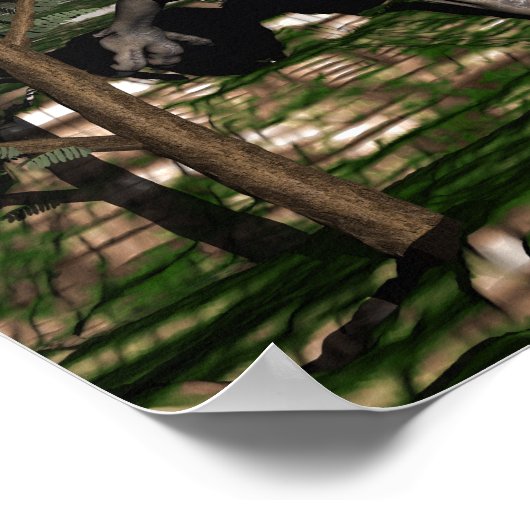 Ceratosaurus dinosaur - 3D rendering Poster (Hoek)