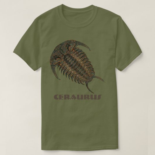 Ceraurus Fossiele Trilobiet T-shirt (Design voorkant)