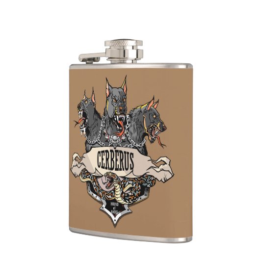 Cerberus en Snake Heupfles (Links)