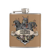 Cerberus en Snake Heupfles (Voorkant)