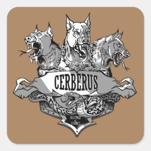 Cerberus en Snake Vierkante Sticker