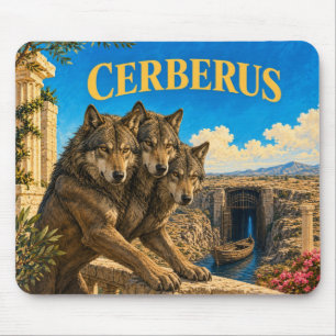 Cerberus, gotische fantasie monster muismat