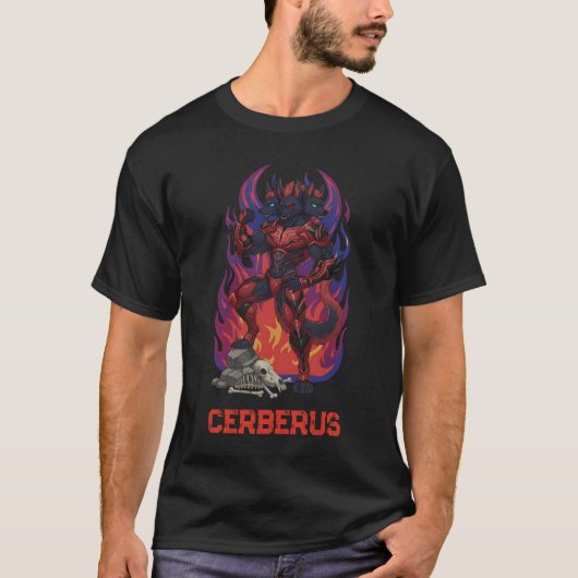 Cerberus Hell Guardian - Mythology Art T-shirt (Voorkant)