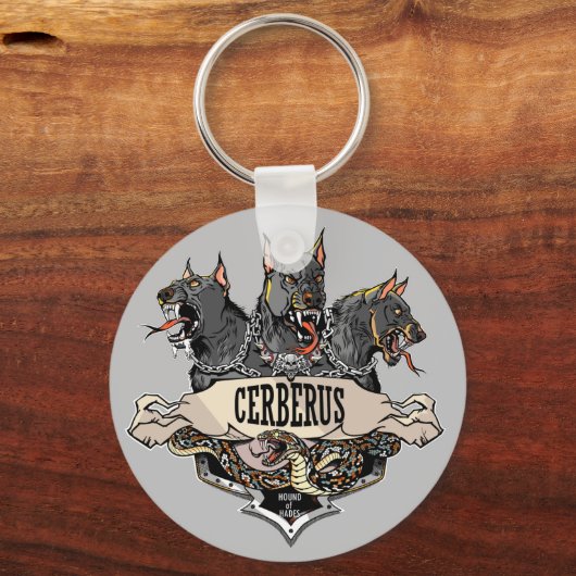 Cerberus Hellhound en slang Sleutelhanger (Voorkant)