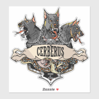 Cerberus Hellhound en slang Sticker