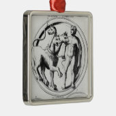 Cerberus Tamed by Hercules Metalen Ornament (Rechts)