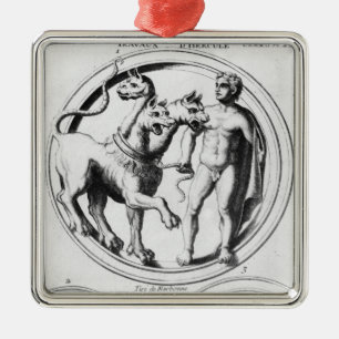 Cerberus Tamed by Hercules Metalen Ornament