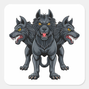 Cerberus Vierkante Sticker