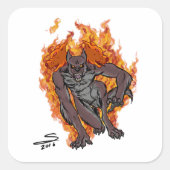 Cerberus vierkante Stickers (Voorkant)
