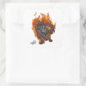 Cerberus vierkante Stickers (Tas)
