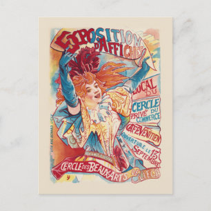 Cercle des Beaux-Arts de Liège Vintage Poster 1895 Briefkaart