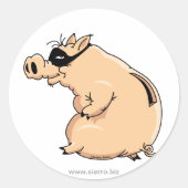 Cerdo Ladrón Ronde Sticker (Voorkant)