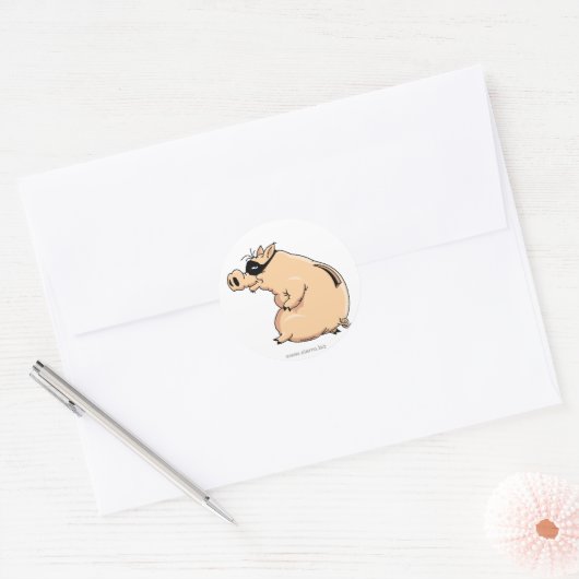 Cerdo Ladrón Ronde Sticker (Envelop)