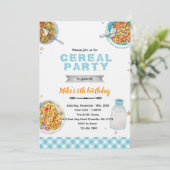 Cereal Birthday party invitation Kaart (Staand voorkant)