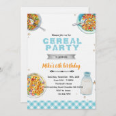 Cereal Birthday party invitation Kaart (Voorkant / Achterkant)