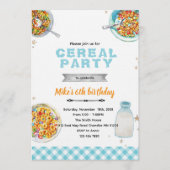 Cereal Birthday party invitation Kaart (Voorkant)