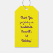 Cereal Bowl Sleepover verjaardagsfeestje Cadeaulabel (Achterkant)